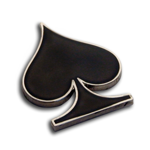 2 inch, Nickel, Club Shaped Card Guard